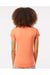 Tultex 213 Womens Fine Jersey Slim Fit Short Sleeve Crewneck T-Shirt Coral Orange Model Back