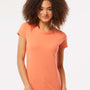Tultex Womens Fine Jersey Slim Fit Short Sleeve Crewneck T-Shirt - Coral Orange - NEW