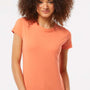 Tultex Womens Fine Jersey Slim Fit Short Sleeve Crewneck T-Shirt - Coral Orange - Closeout