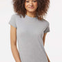 Tultex Womens Fine Jersey Slim Fit Short Sleeve Crewneck T-Shirt - Heather Grey