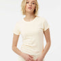 Tultex Womens Fine Jersey Slim Fit Short Sleeve Crewneck T-Shirt - Natural - NEW