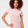 Tultex Womens Fine Jersey Slim Fit Short Sleeve Crewneck T-Shirt - Pink - NEW