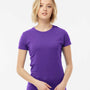 Tultex Womens Fine Jersey Slim Fit Short Sleeve Crewneck T-Shirt - Purple - NEW