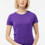 Tultex Womens Fine Jersey Slim Fit Short Sleeve Crewneck T-Shirt - Purple
