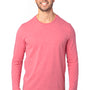 Threadfast Apparel Mens Ultimate Long Sleeve Crewneck T-Shirt - Heather Red