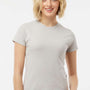 Tultex Womens Fine Jersey Slim Fit Short Sleeve Crewneck T-Shirt - Silver Grey - Closeout