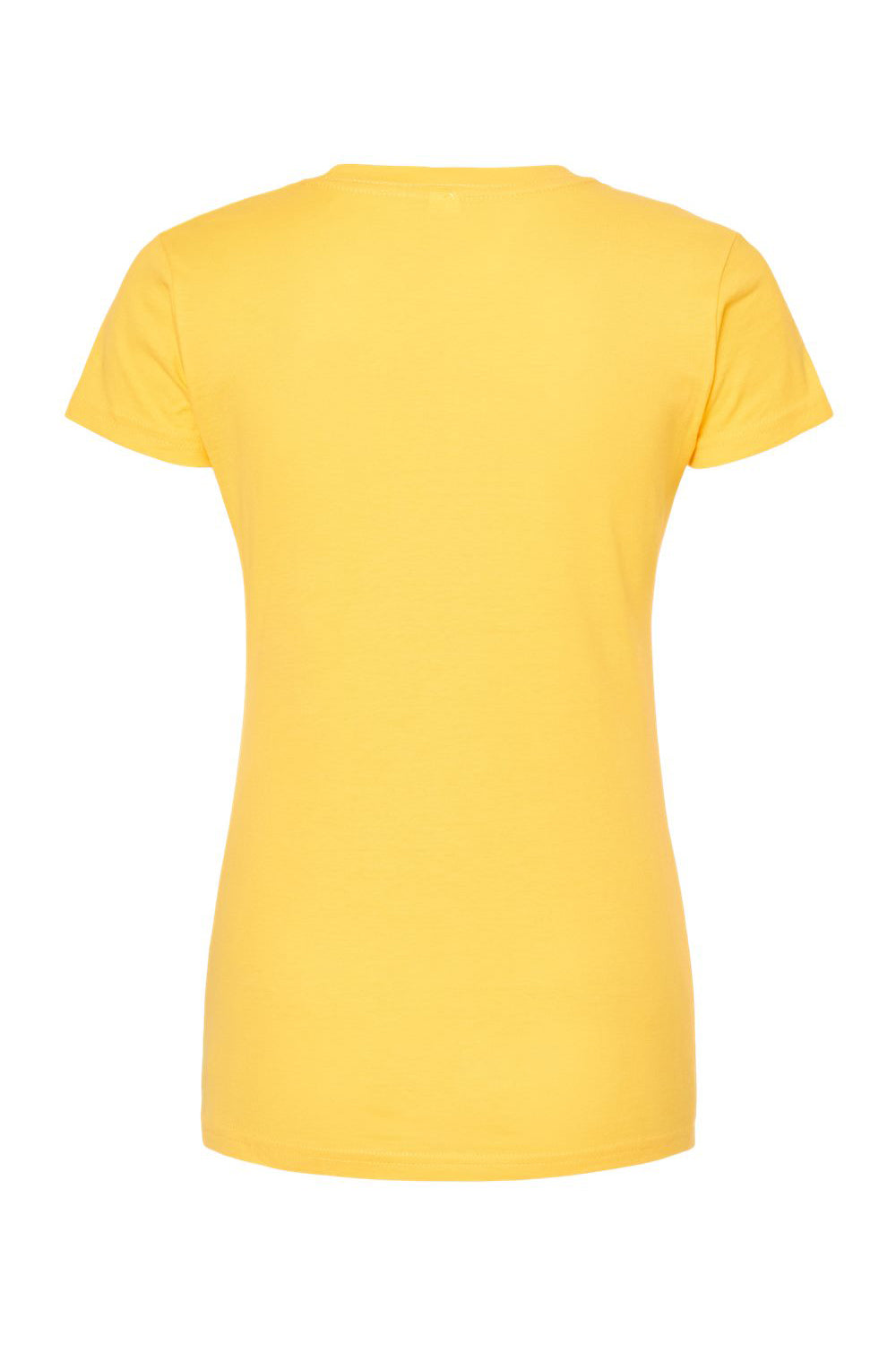 Tultex 213 Womens Fine Jersey Slim Fit Short Sleeve Crewneck T-Shirt Sunshine Yellow Flat Back
