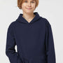 Tultex Youth Hooded Sweatshirt Hoodie w/ Pouch Pocket - Navy Blue