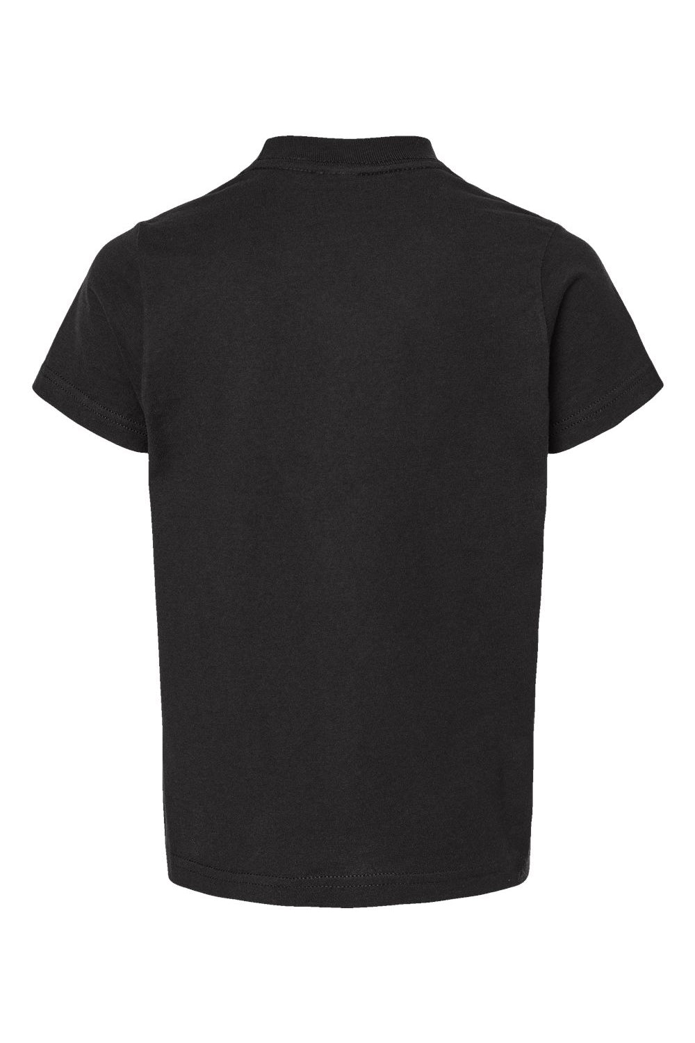 Tultex 235 Youth Fine Jersey Short Sleeve Crewneck T-Shirt Black Flat Back