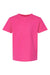Tultex 235 Youth Fine Jersey Short Sleeve Crewneck T-Shirt Fuchsia Pink Flat Front