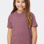 Tultex Youth Fine Jersey Short Sleeve Crewneck T-Shirt - Heather Cassis Pink