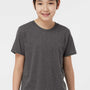 Tultex Youth Fine Jersey Short Sleeve Crewneck T-Shirt - Heather Charcoal Grey