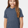 Tultex Youth Fine Jersey Short Sleeve Crewneck T-Shirt - Heather Denim Blue