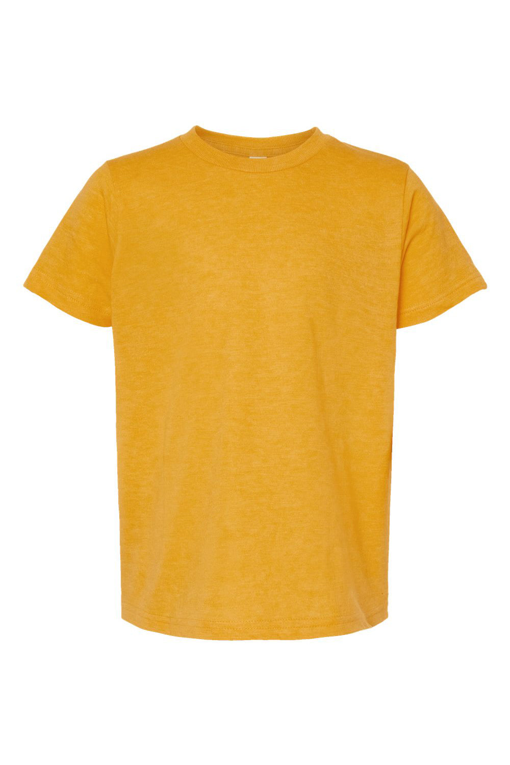 Tultex 235 Youth Fine Jersey Short Sleeve Crewneck T-Shirt Heather Mellow Yellow Flat Front