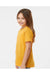 Tultex 235 Youth Fine Jersey Short Sleeve Crewneck T-Shirt Heather Mellow Yellow Model Side