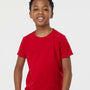 Tultex Youth Fine Jersey Short Sleeve Crewneck T-Shirt - Red - NEW