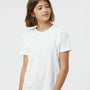 Tultex Youth Fine Jersey Short Sleeve Crewneck T-Shirt - White - NEW