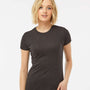 Tultex Womens Poly-Rich Short Sleeve Crewneck T-Shirt - Black - NEW