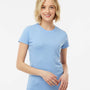 Tultex Womens Poly-Rich Short Sleeve Crewneck T-Shirt - Heather Athletic Blue - NEW
