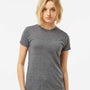 Tultex Womens Poly-Rich Short Sleeve Crewneck T-Shirt - Heather Charcoal Grey - NEW