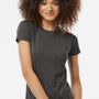 Tultex Womens Poly-Rich Short Sleeve Crewneck T-Shirt - Heather Graphite Grey - Closeout