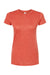 Tultex 240 Womens Poly-Rich Short Sleeve Crewneck T-Shirt Heather Orange Flat Front