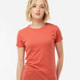 Tultex Womens Poly-Rich Short Sleeve Crewneck T-Shirt - Heather Orange - NEW