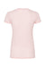 Tultex 240 Womens Poly-Rich Short Sleeve Crewneck T-Shirt Heather Pink Flat Back