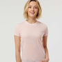 Tultex Womens Poly-Rich Short Sleeve Crewneck T-Shirt - Heather Pink - NEW
