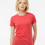 Tultex Womens Poly-Rich Short Sleeve Crewneck T-Shirt - Heather Red - NEW