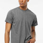 Tultex Mens Poly-Rich Short Sleeve Crewneck T-Shirt - Heather Charcoal Grey
