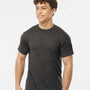 Tultex Mens Poly-Rich Short Sleeve Crewneck T-Shirt - Heather Graphite Grey - NEW