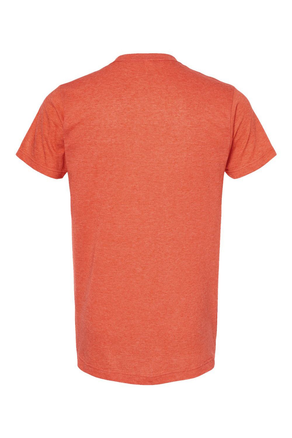 Tultex 241 Mens Poly-Rich Short Sleeve Crewneck T-Shirt Heather Orange Flat Back