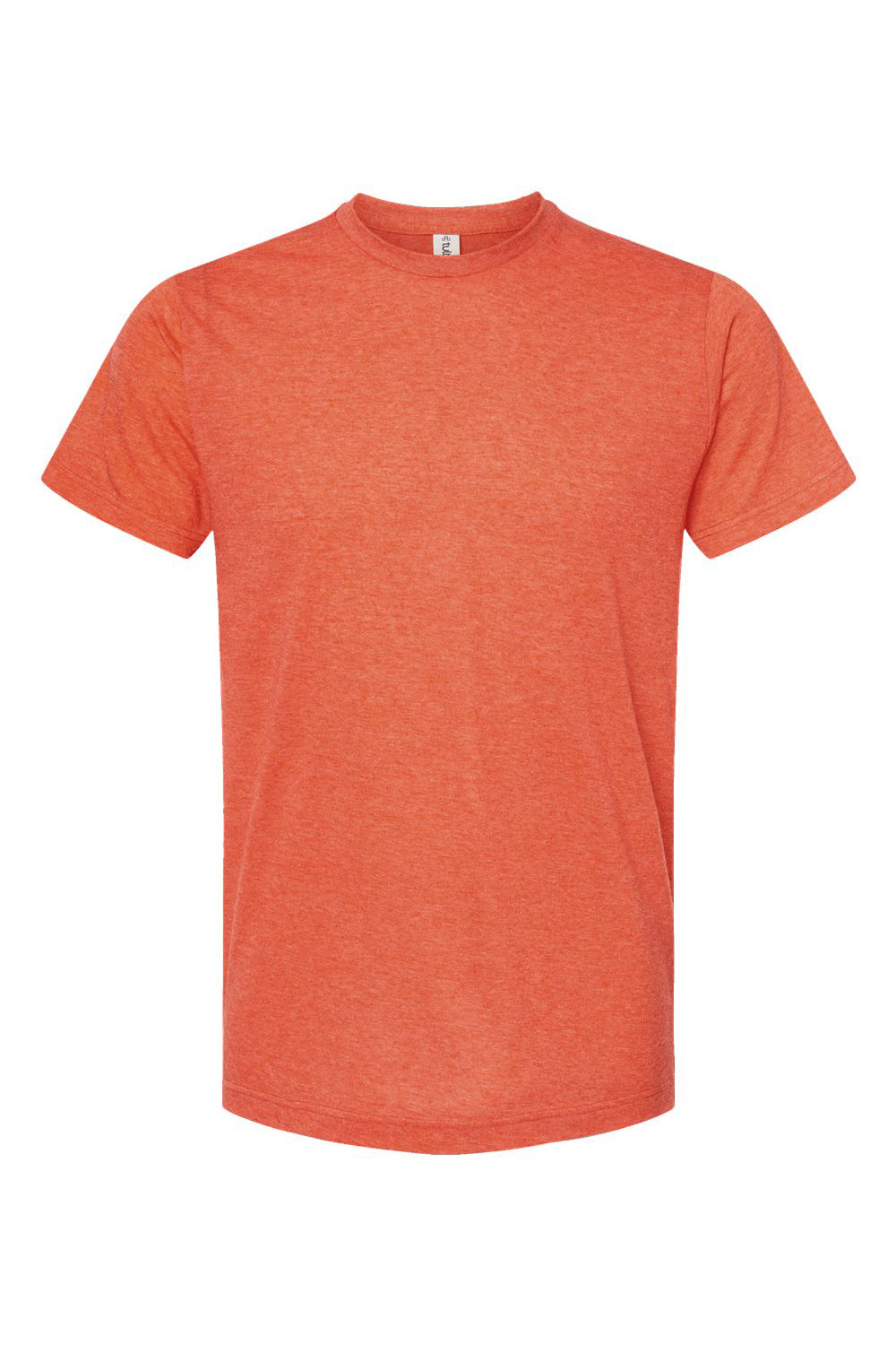 Tultex 241 Mens Poly-Rich Short Sleeve Crewneck T-Shirt Heather Orange Flat Front