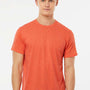 Tultex Mens Poly-Rich Short Sleeve Crewneck T-Shirt - Heather Orange