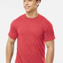 Tultex Mens Poly-Rich Short Sleeve Crewneck T-Shirt - Heather Red
