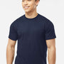 Tultex Mens Poly-Rich Short Sleeve Crewneck T-Shirt - Navy Blue
