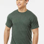 Tultex Mens Poly-Rich Short Sleeve Crewneck T-Shirt - Heather Hunter Green