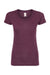 Tultex 253 Womens Short Sleeve Crewneck T-Shirt Berry Purple Flat Front