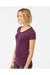 Tultex 253 Womens Short Sleeve Crewneck T-Shirt Berry Purple Model Side