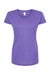 Tultex 253 Womens Short Sleeve Crewneck T-Shirt Lilac Purple Flat Front