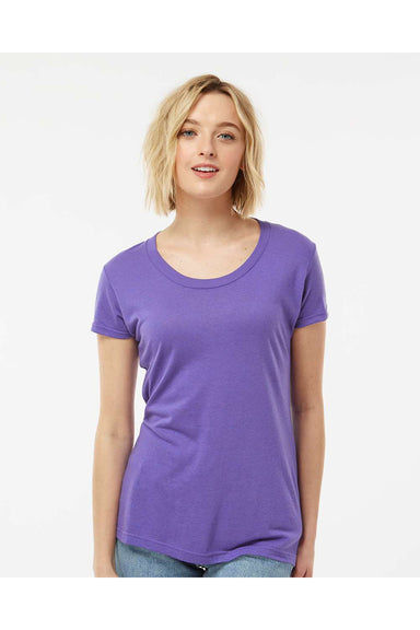 Tultex 253 Womens Short Sleeve Crewneck T-Shirt Lilac Purple Model Front