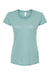 Tultex 253 Womens Short Sleeve Crewneck T-Shirt Seafoam Green Flat Front