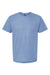 Tultex 254 Mens Short Sleeve Crewneck T-Shirt Athletic Blue Flat Front