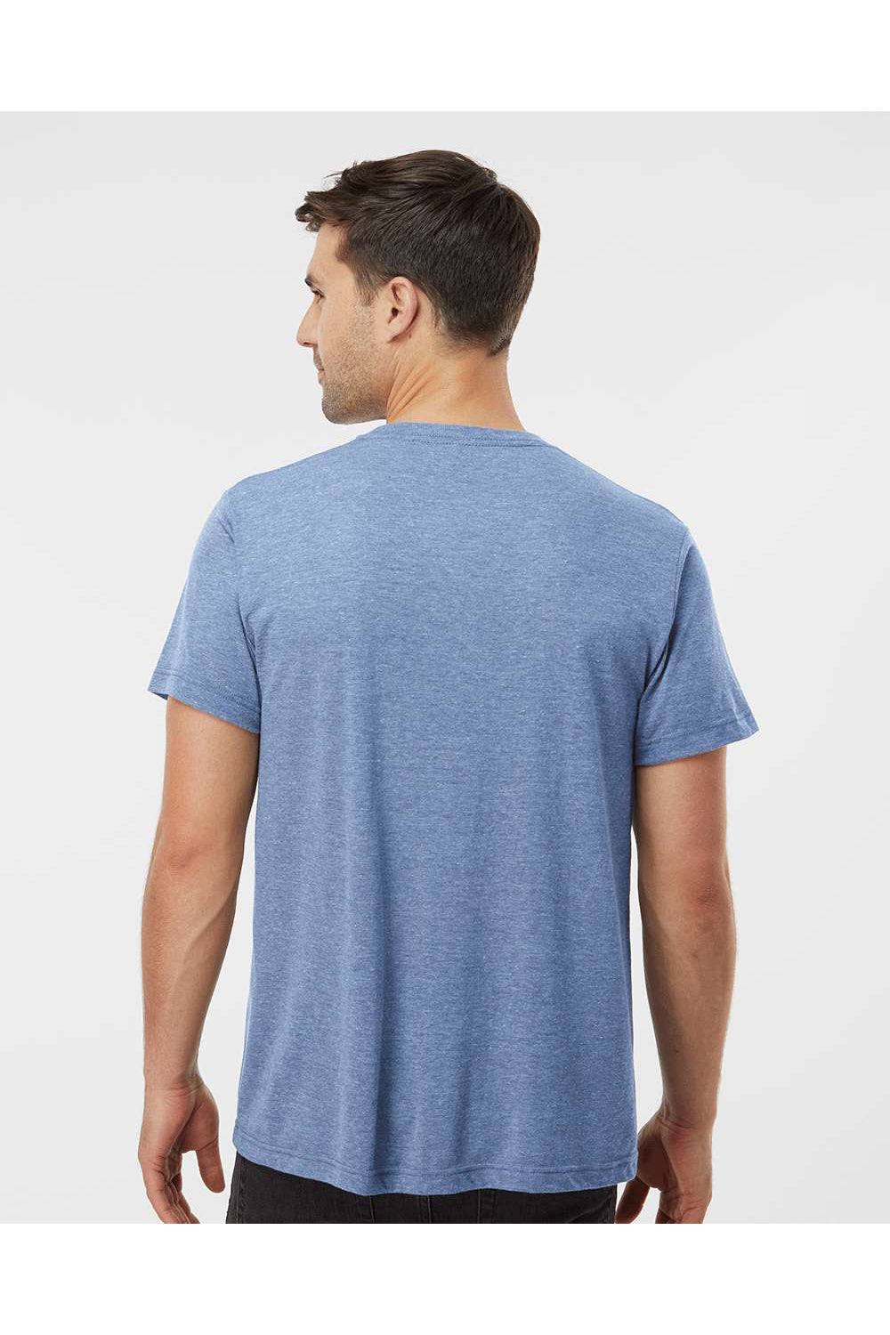 Tultex 254 Mens Short Sleeve Crewneck T-Shirt Athletic Blue Model Back