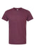 Tultex 254 Mens Short Sleeve Crewneck T-Shirt Berry Purple Flat Front