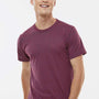 Tultex Mens Short Sleeve Crewneck T-Shirt - Berry