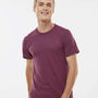 Tultex Mens Short Sleeve Crewneck T-Shirt - Berry - NEW