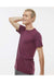 Tultex 254 Mens Short Sleeve Crewneck T-Shirt Berry Purple Model Side