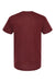 Tultex 254 Mens Short Sleeve Crewneck T-Shirt Cardinal Red Flat Back